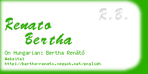 renato bertha business card