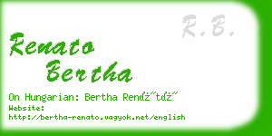 renato bertha business card